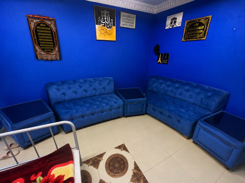 sofa good condition blue color 
