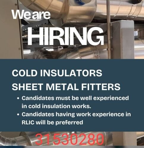 Cold Insulators, SHEET METAL FITTER