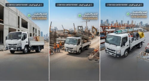 canter 3 ton for rent