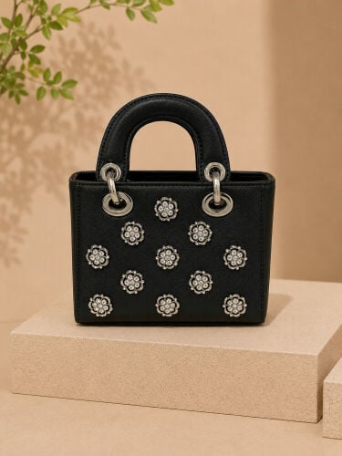 elegant crystal flower Handbag 