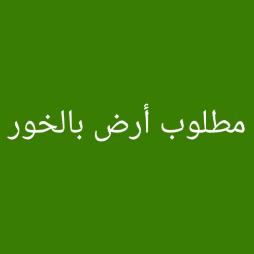 مطلوب أرض بالخور