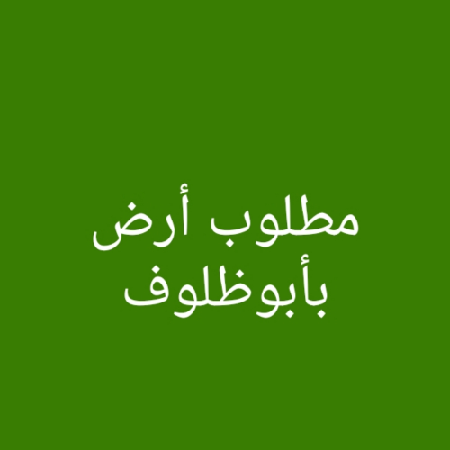 مطلوب أرض بأبو ظلوف