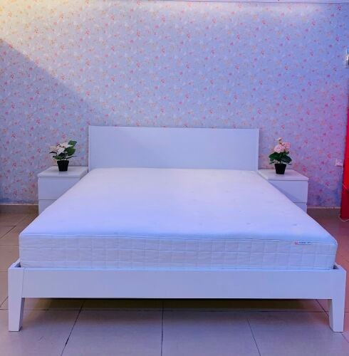 IKEA KING BED WITH MATTRESS