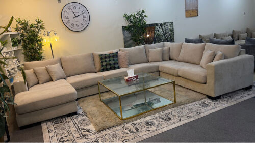 Home centre luxurious u shape sofa 