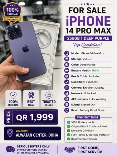iPhone 14 Promax 256gb purple 
