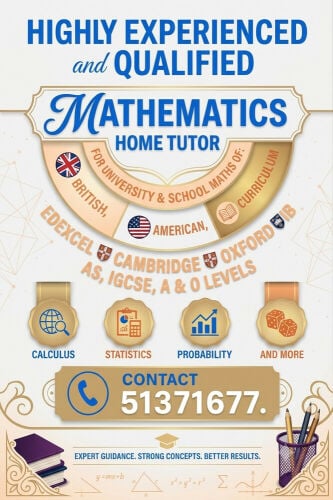 Home tutor-Maths&Statistics 