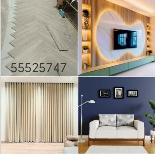 TV decor, wave curtains,spc waterpr