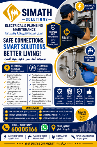 All kinds  Electrical and plumbings