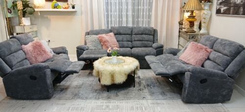 Luxury recliner sofa set