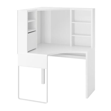 Corner workstation, white 100x140