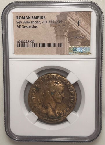 Ancient Roman Bronze Sestertius – E