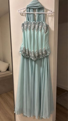 Luxury Mint Evening Dress 