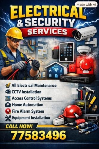 Electrical maintenance, cctv work
