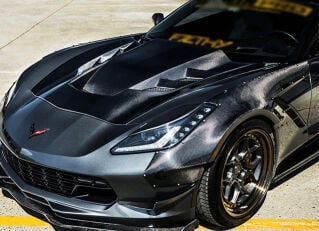 corvette c7 bonnet fiber glass hood