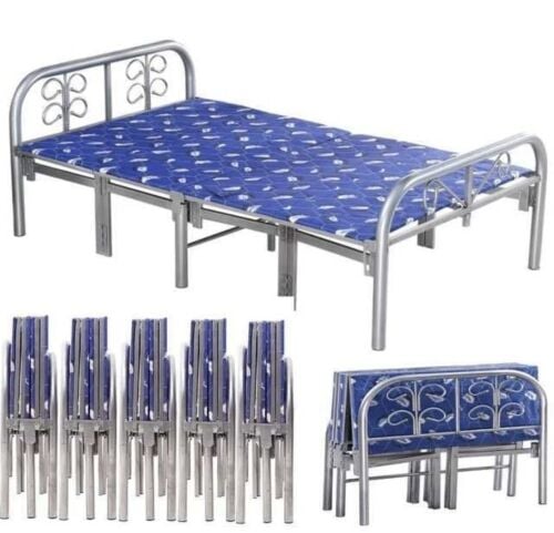 single foldable bed and mattress