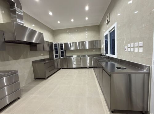 Stainless steel kitchen cabinets