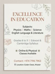 Private Tutor  Grades 6 to 11