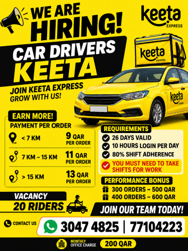 Hiring Keeta Driver with Own Car