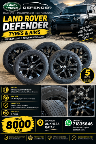 LAND ROVER DEFENDER TYRES AND RIMS
