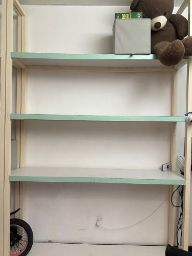 Wooden storage shelves for sale.