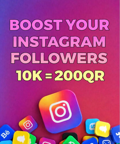 Instagram followers 10K for 200 qr 