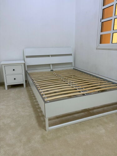 IKEA bed and table
