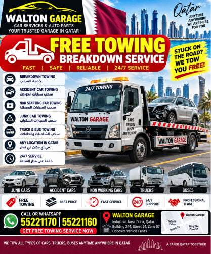 JUNK CAR BUYING & FREE TOWING qatar