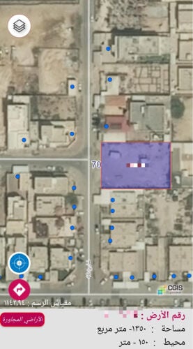 للبيع ارض تنفرز قطعتين بالصخامة