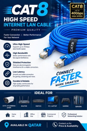 CAT8 Cable Connect Faster Work