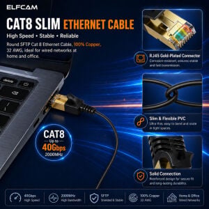 CAT8 Cable High Speed Stable/Reliab