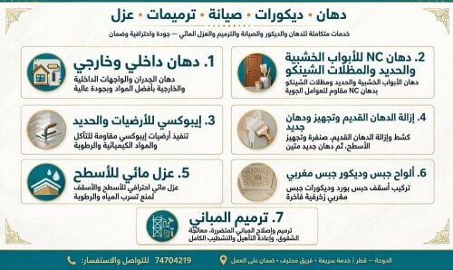 صبغ و دهان• ديكورات• صيانة• تصميم
