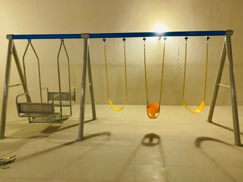 Swing and sliding kids