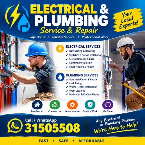 electrical and plumbing work