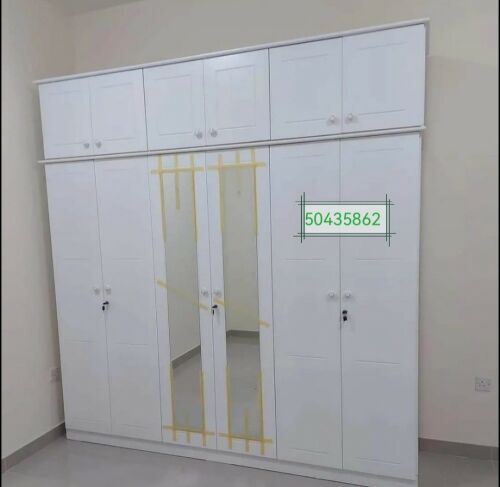 six doors wardrobe with top