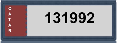 Car plate for Sale 131992
