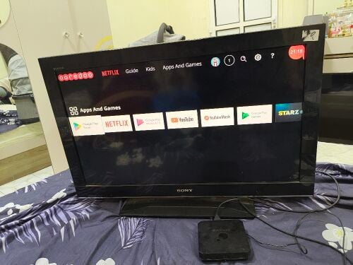 Sony tv with Ooredoo tv box 32 inch