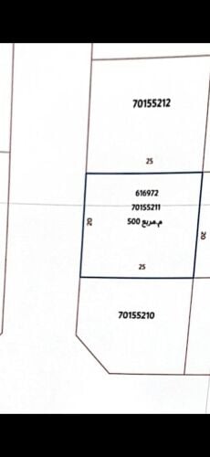 للبيع ارض ام قرن مساحه 500 متر