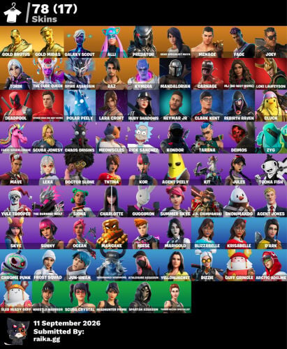 حساب فورت فيه سكنات 78 أبيك قيمز 