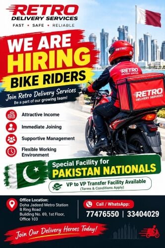 BIKE RIDER HIRING