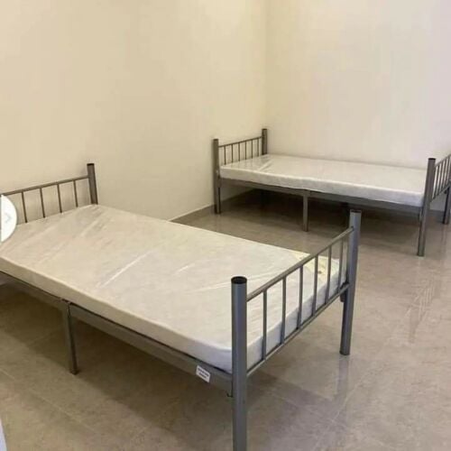 New silver single bed with mattre