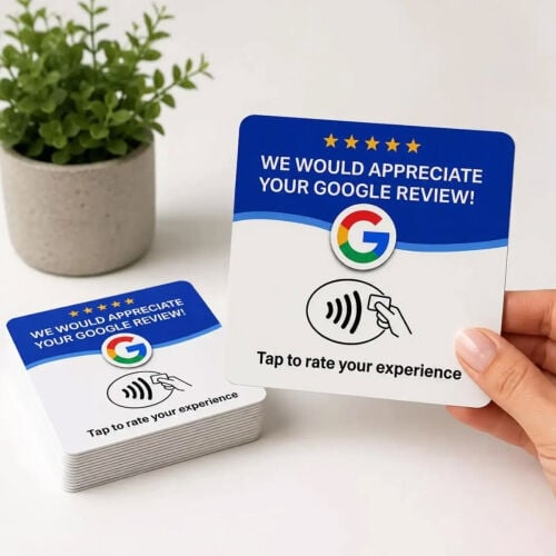 Google reviews card NFC 