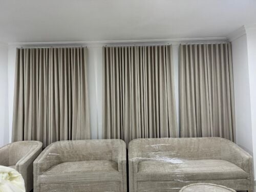 Curtains, rollers, vertical blinds