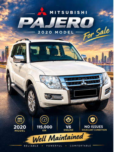 URGENT SALE–MITSUBISHI PAJERO 2020