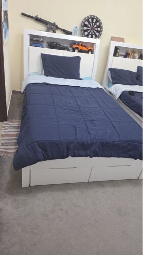 Bed with mattress