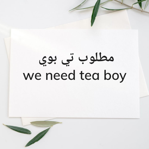مطلوب تي بوي للظيتفه