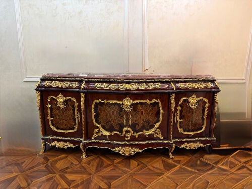 Wooden cabinet with marble top  