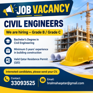 JOB VACANCY  CIVIL ENGINEERS