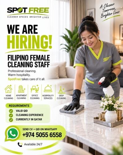 JOB OPPORTUNITY IN QATAR – CLEANING
