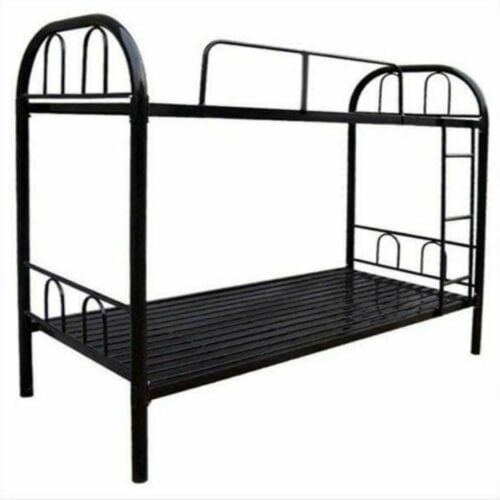 Black double bunk bed