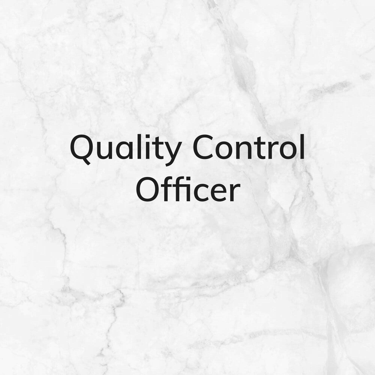  Quality Control Officer